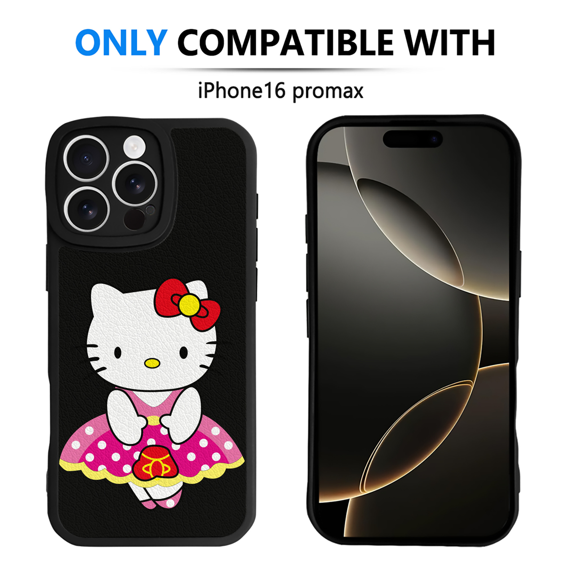 （画像用） Hello Kitty ハローキティ 【iPhone 16シリーズ対応】シリコンスマホケース（レザー調） 材質：シリコン